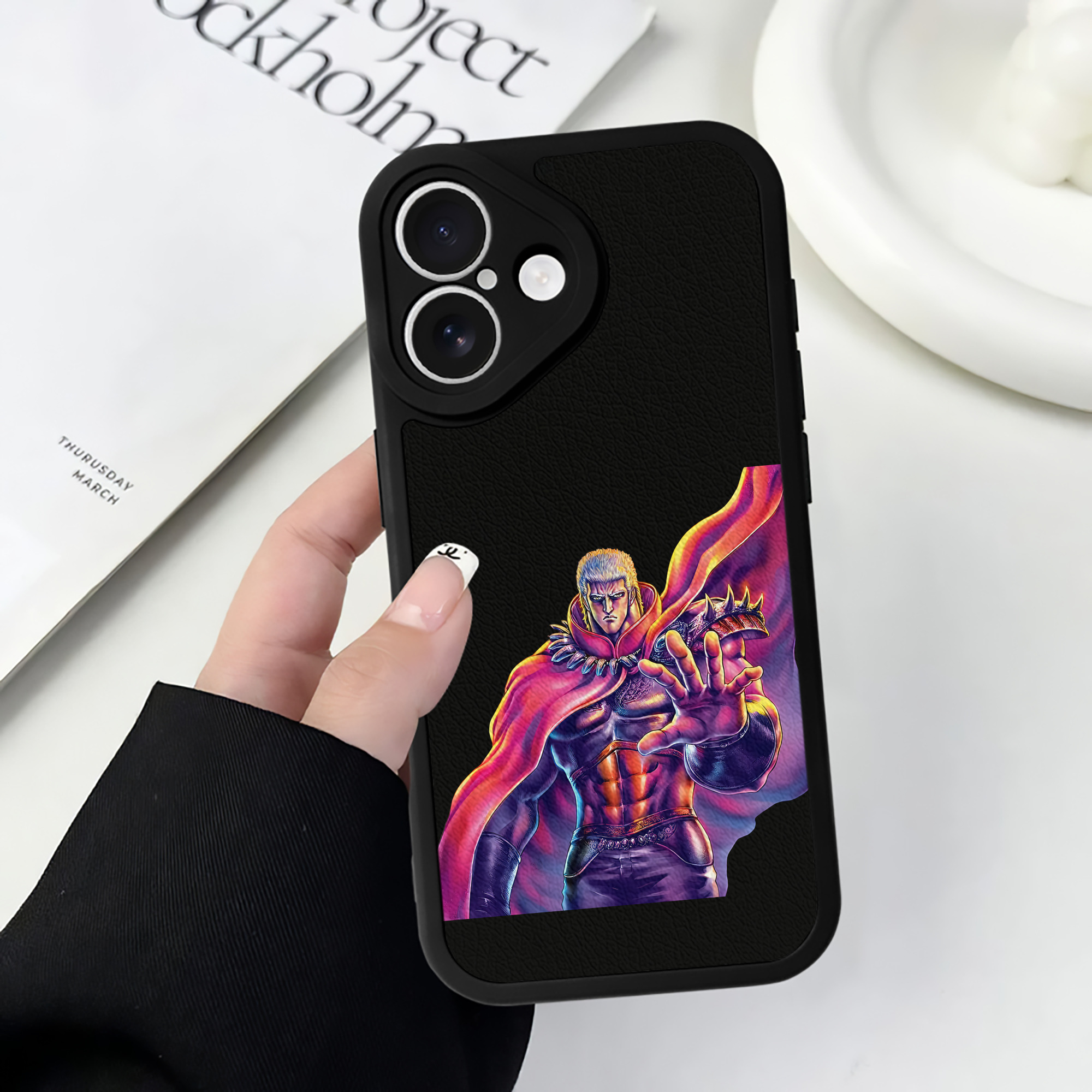 （画像用） 北斗の拳 Fist of the North Star 【iPhone 16シリーズ対応】シリコンスマホケース（レザー調） 材質：シリコン